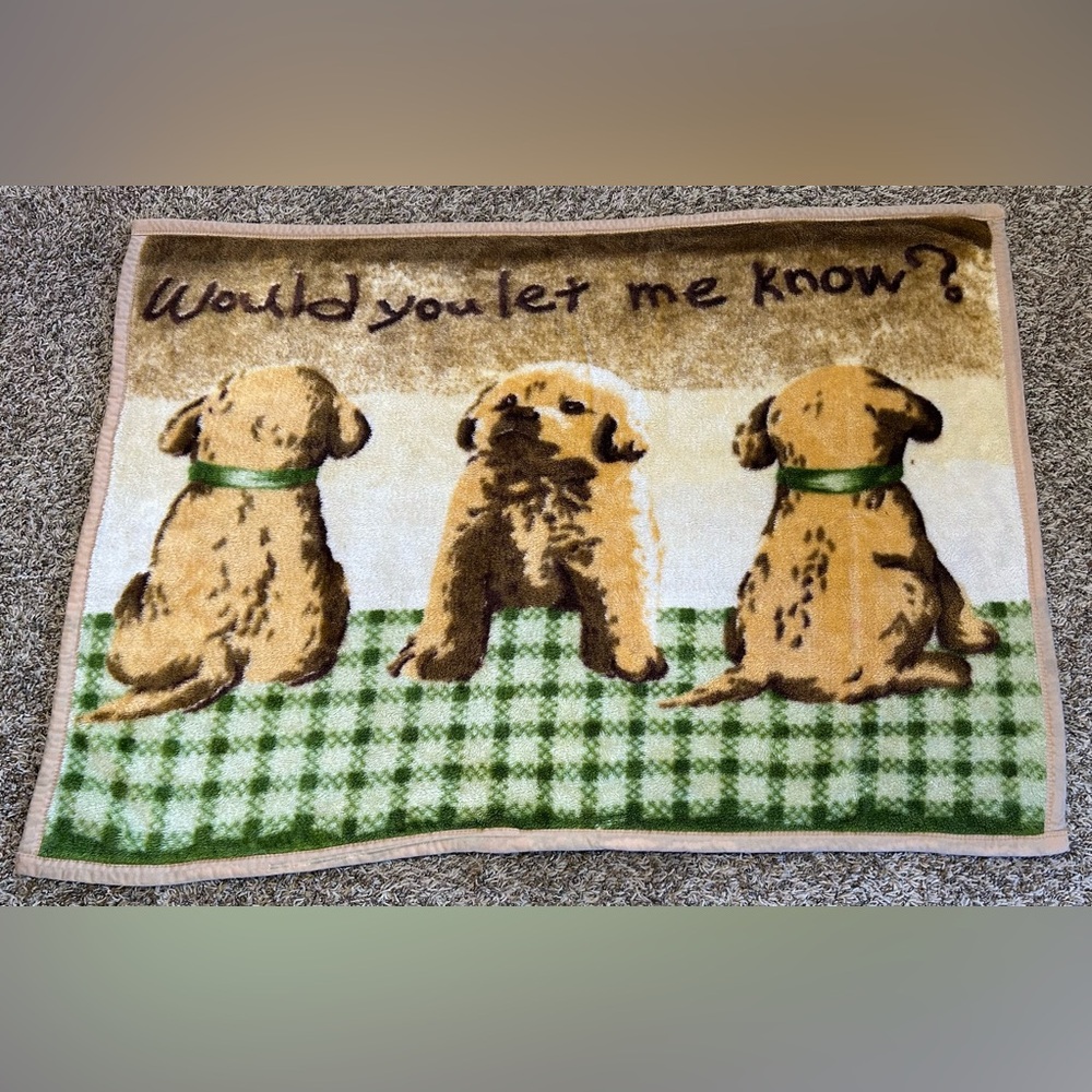 Would You Let Me Know? Golden Retriever Puppies Dog Blanket Belonging Acceptance